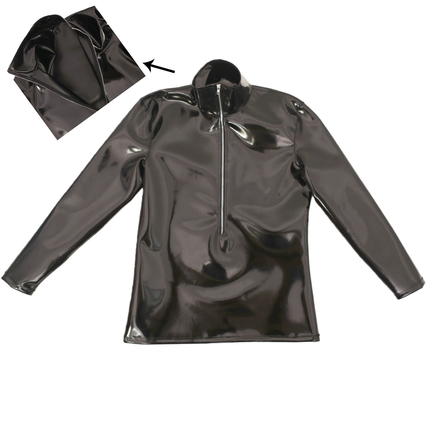 Mens Fashion Casual - Kaos Latex Pria Model Baru Lengan