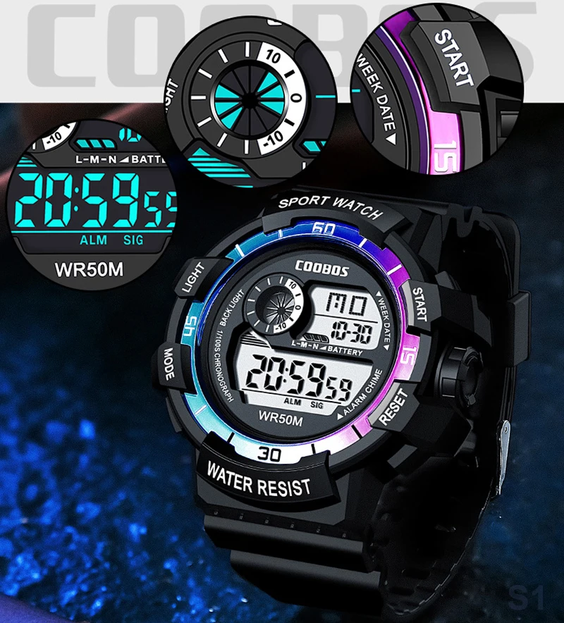Mens Fashion In 1920 - COOBOS Jam Tangan Digital Anak Jam