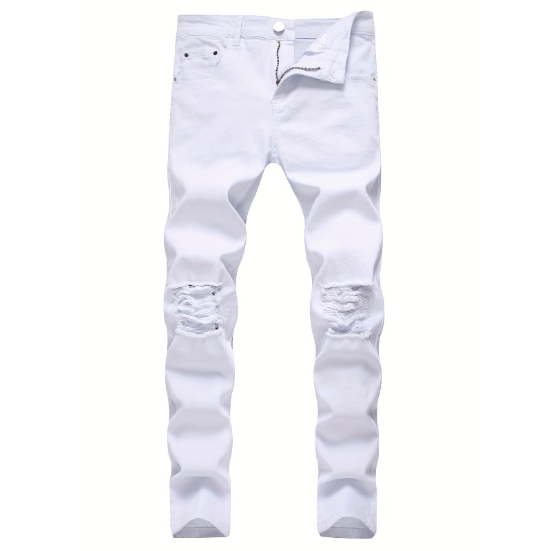 Skinny Jeans Ripped - Celana Jeans Skinny Stretch Ripped Pria