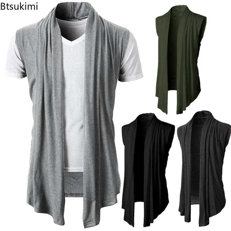 Men'S Fashion Zip Sweater - Rompi Rajut Pria Musim Semi Panas