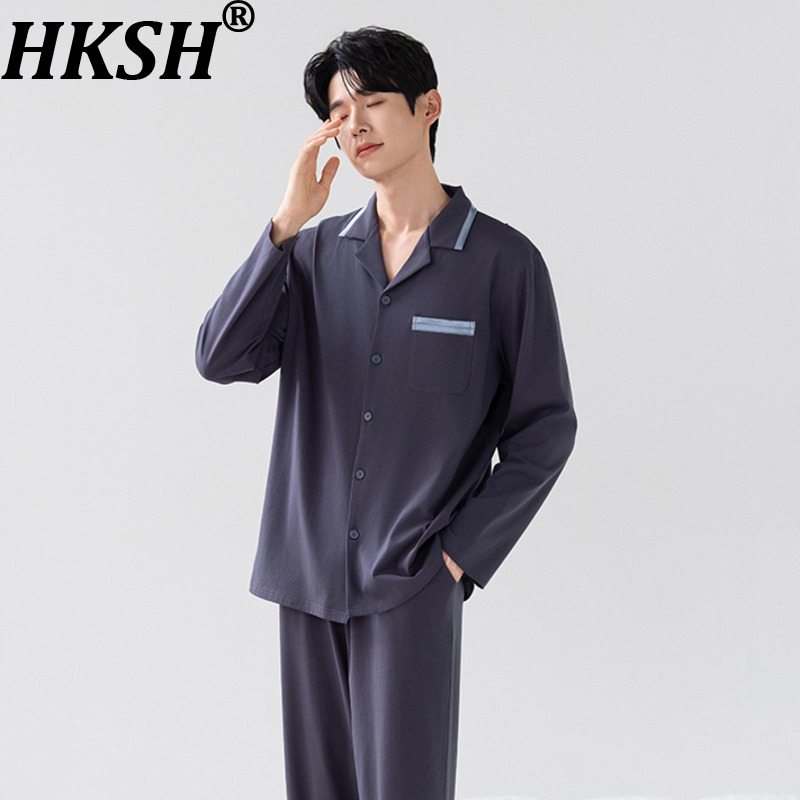 Mens Fashion Style - HKSH Setelan Baju Serat Katun Bambu