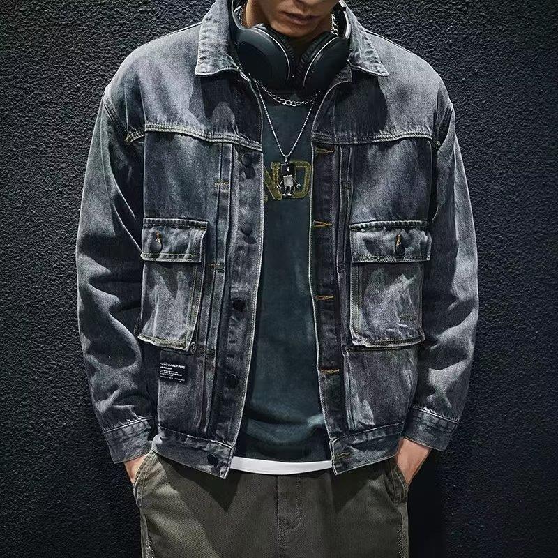 Mens Fashion Denim Jacket - Jaket Denim pria, kualitas tinggi jaket