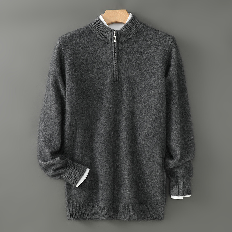 Men'S Fashion Zip Sweater - Sweater pria, Sweater lelaki warna Solid,