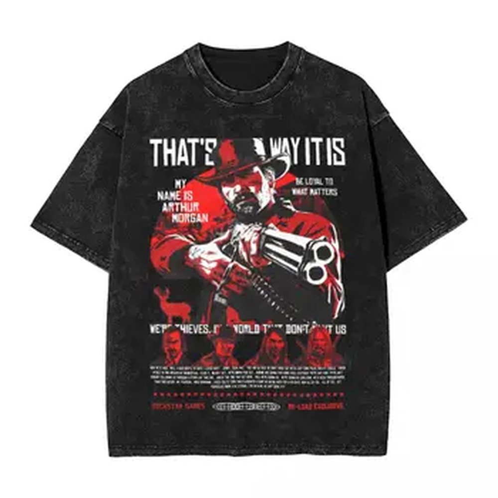Graphic Tee Oversized - Kaos Grafis Red Dead Redemption 2,