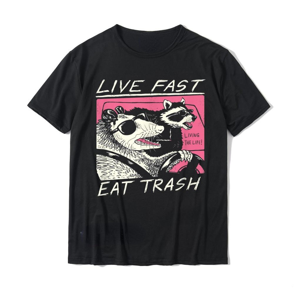Graphic Tee Oversized - Hidup Cepat! Makan Sampah! Kaus Pria