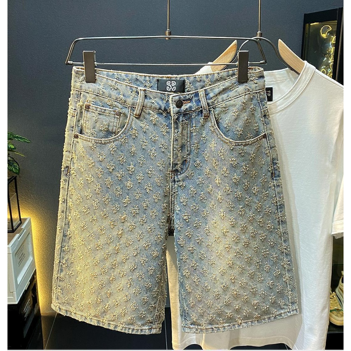 Men'S Fashion Jeans - Celana Pendek Denim High Street Musim