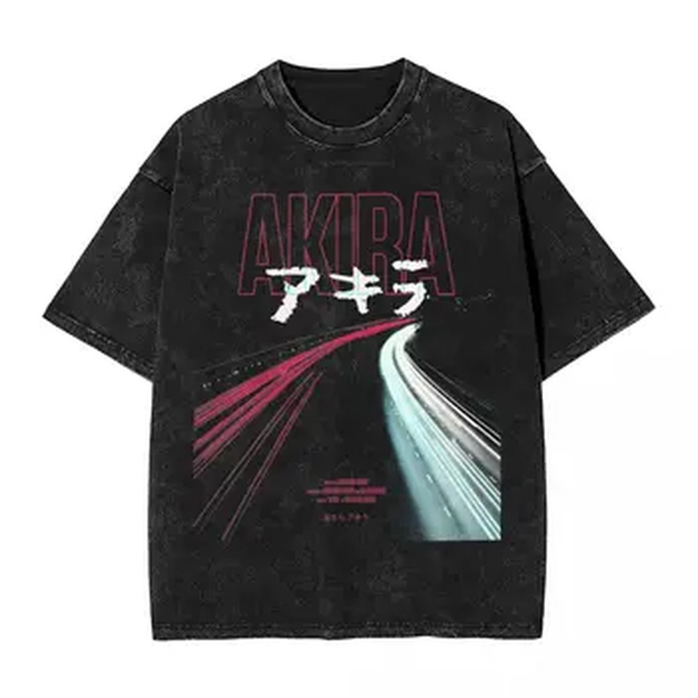 Graphic Tee Oversized - Kaos Grafis Manga Akira Harajuku Vintage