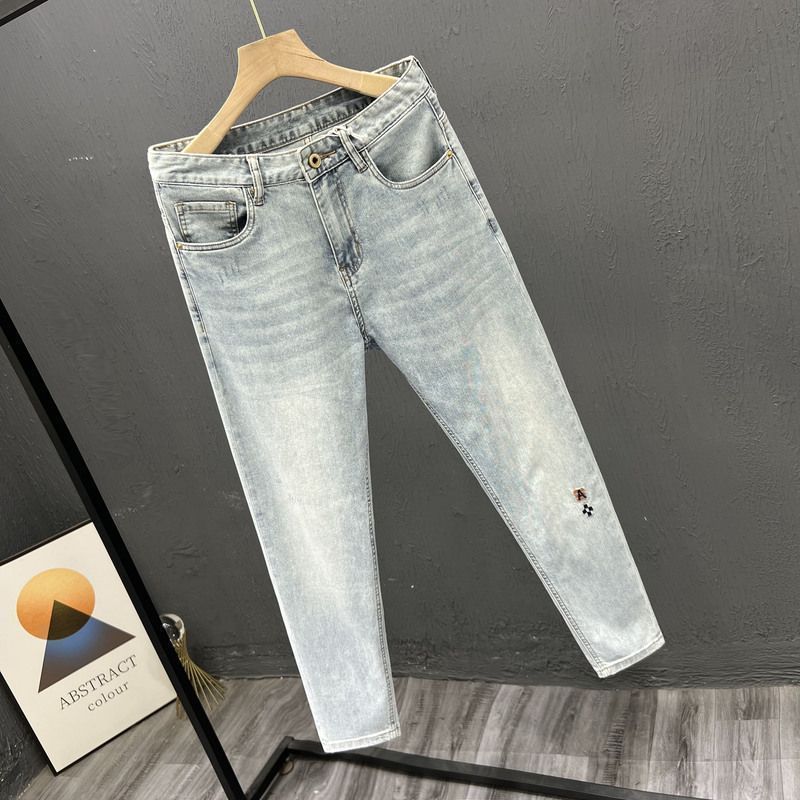 Skinny Jeans Ripped - Celana Jeans Denim pria, celana kurus