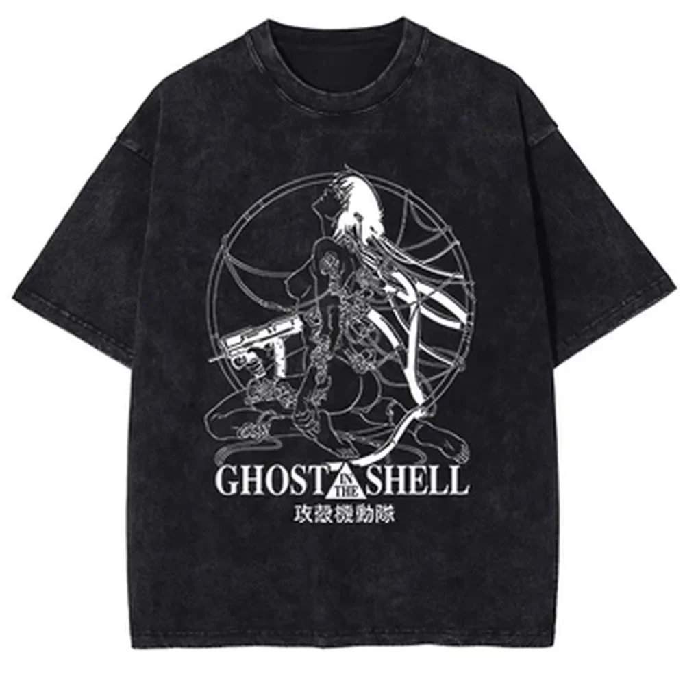 Graphic Tee Oversized - Kaos Grafis Manga Ghost in the