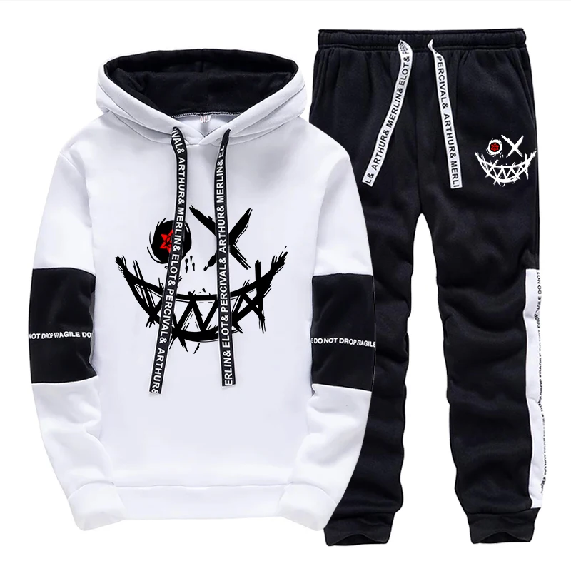 Men'S Fashion Hoodie - Set Pria/Hoodie/Celana 2026 Musim Gugur Kasual