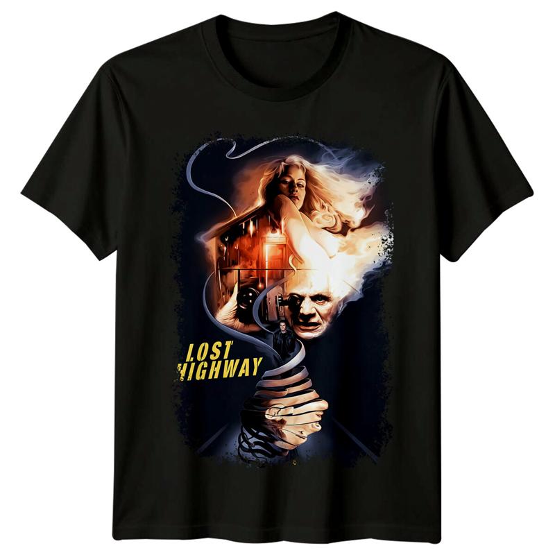 Men'S Fashion From The 80S - Kaos Terinspirasi Poster Film Lost Highway