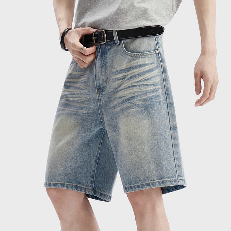 Men'S Fashion Jeans - Celana Pendek Denim Vintage Pria Model