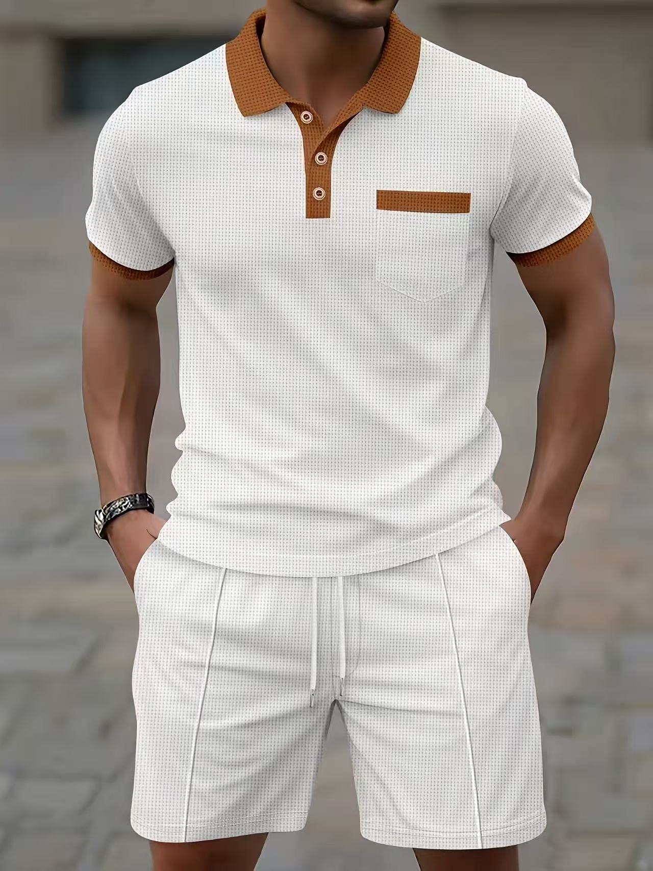 Quality Men'S Fashion - Setelan kaos polo lengan pendek musim