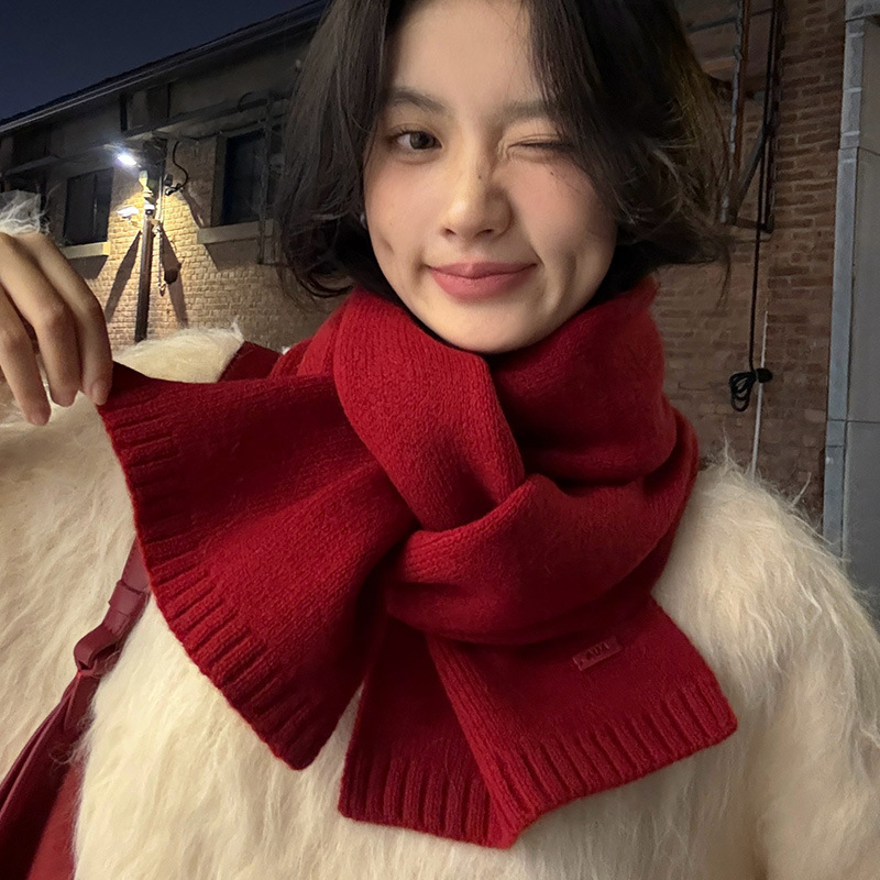 Men Scarf Wool - Penghangat Leher Wol Murni 100% Warna