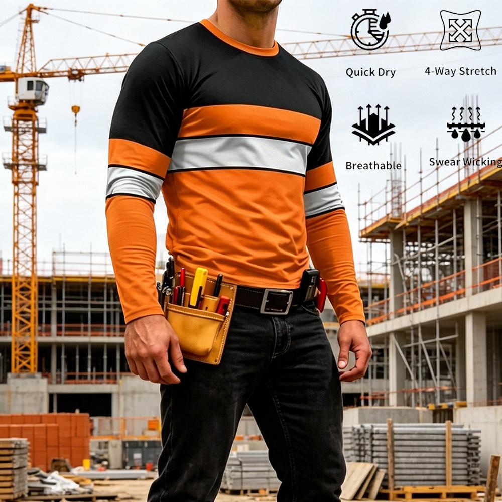 Mens Fashion Casual - Seragam Kerja Bergaris Warna Cerah Berkualitas