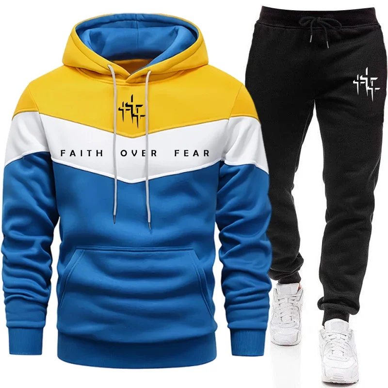 Faith Over Fear Setelan Olahra - Men'S Fashion Hoodie ulasan dan harga