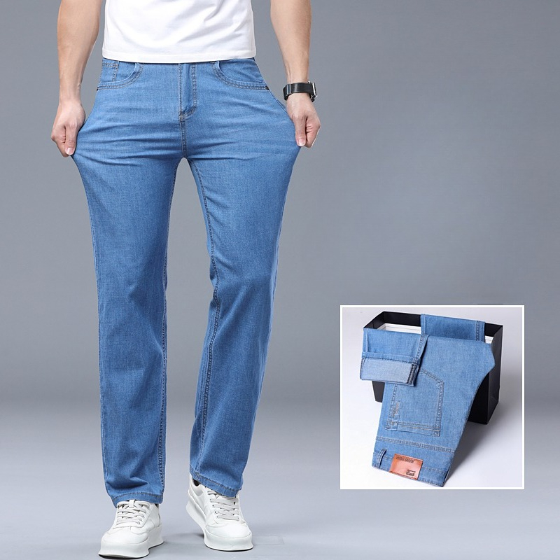 Celana Jeans Denim Tipis Ice S - Skinny Jeans Ripped ulasan dan harga