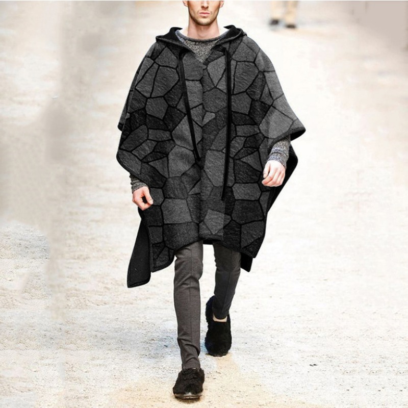 Jas Mantel Pria Model Cape Irr - Mens Fashion Poncho ulasan dan harga