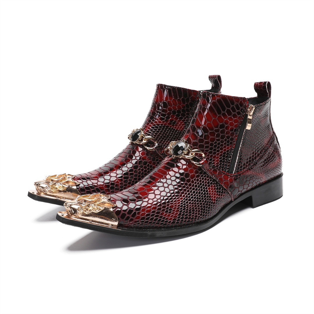 Sepatu bot kulit asli berujung - Mens Fashion Dress Shoes ulasan dan harga