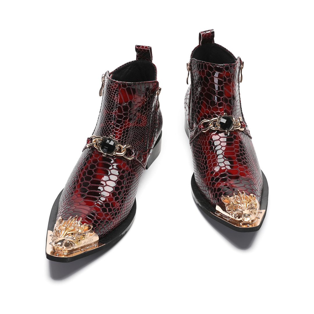 Sepatu bot kulit asli berujung - Mens Fashion Dress Shoes ulasan dan harga