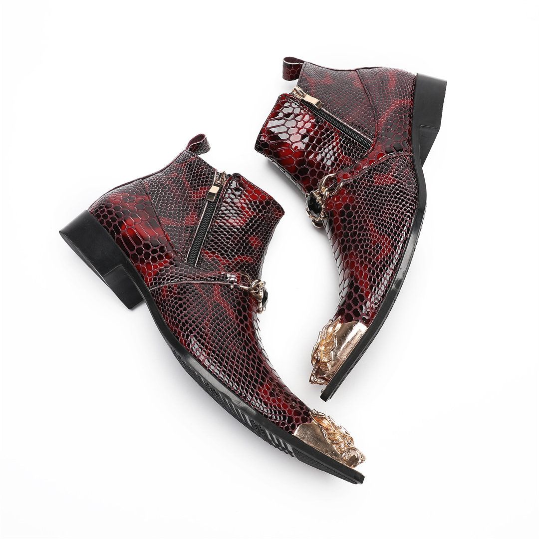 Sepatu bot kulit asli berujung - Mens Fashion Dress Shoes ulasan dan harga