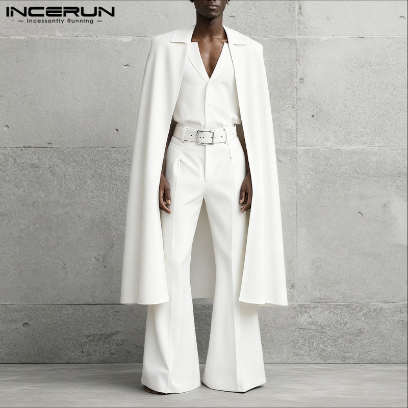 INCERUN Setelan Pria Warna Sol - Mens Fashion Style ulasan dan harga