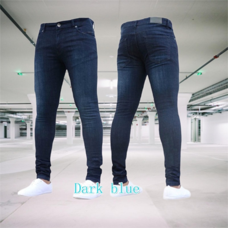 Celana panjang jins ketat pria - Skinny Jeans Ripped ulasan dan harga