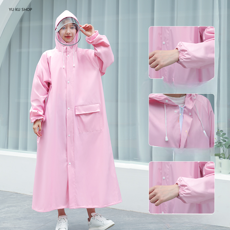 Mantel Hujan Panjang Bersirkul - Mens Fashion Poncho ulasan dan harga