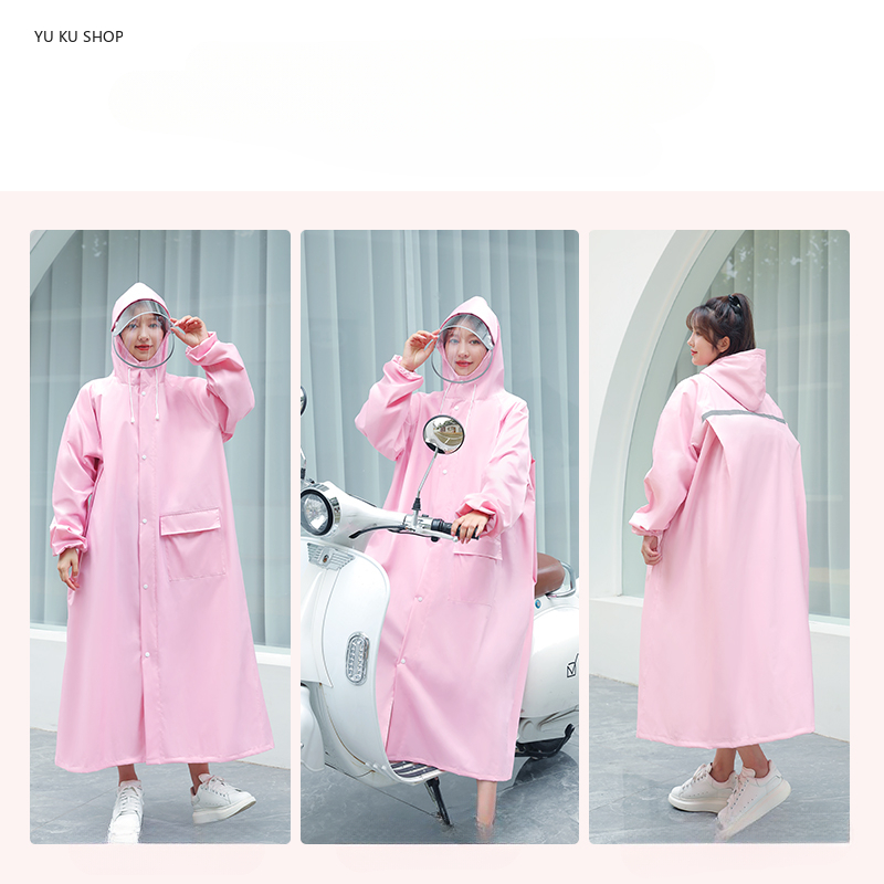 Mantel Hujan Panjang Bersirkul - Mens Fashion Poncho ulasan dan harga