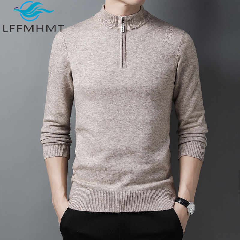 Sweater Rajut Pria Setengah Re - Men'S Fashion Zip Sweater ulasan dan harga