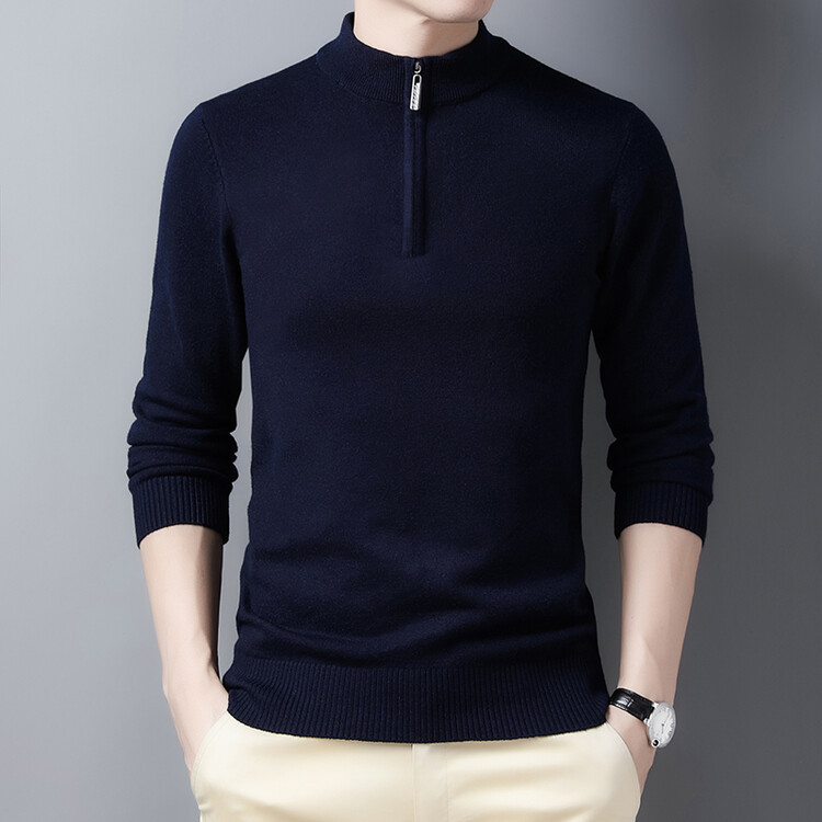 Sweater Rajut Pria Setengah Re - Men'S Fashion Zip Sweater ulasan dan harga
