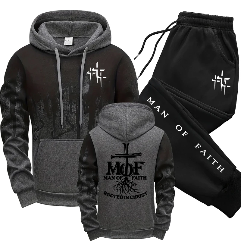 Man of Faith Setelan Olahraga  - Men'S Fashion Hoodie ulasan dan harga