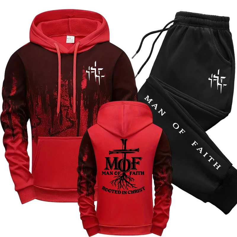 Man of Faith Setelan Olahraga  - Men'S Fashion Hoodie ulasan dan harga