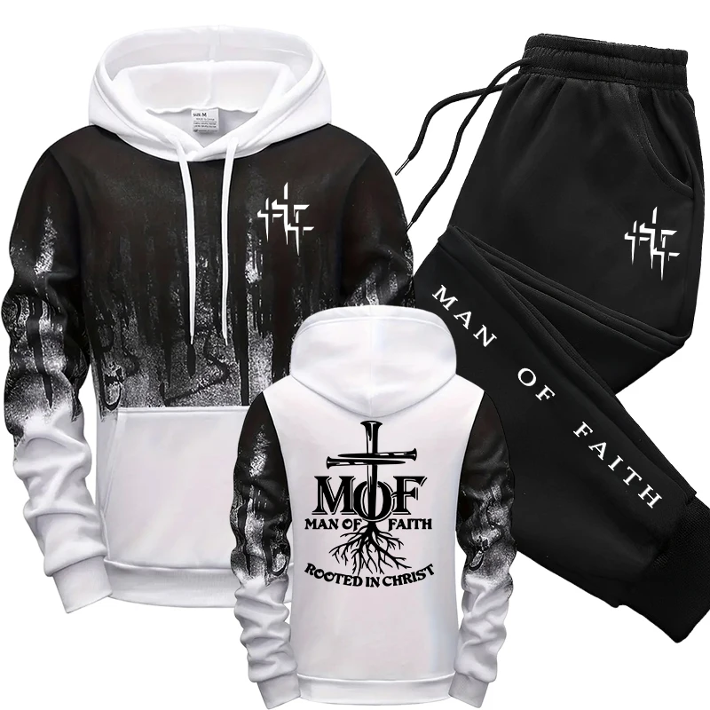 Man of Faith Setelan Olahraga  - Men'S Fashion Hoodie ulasan dan harga
