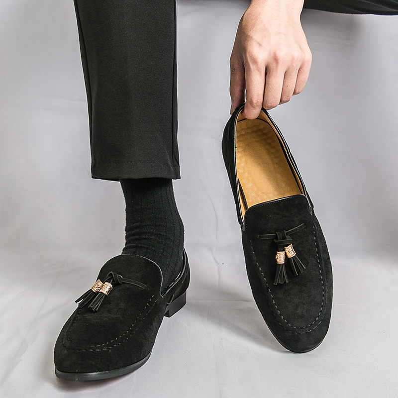 YUYIN Sepatu Pria Kulit Suede  - Mens Fashion Dress Shoes ulasan dan harga