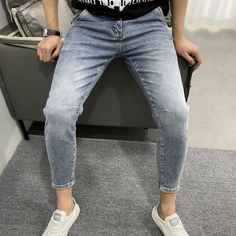 Celana Jeans kurus pria, pakai - Skinny Jeans Ripped ulasan dan harga