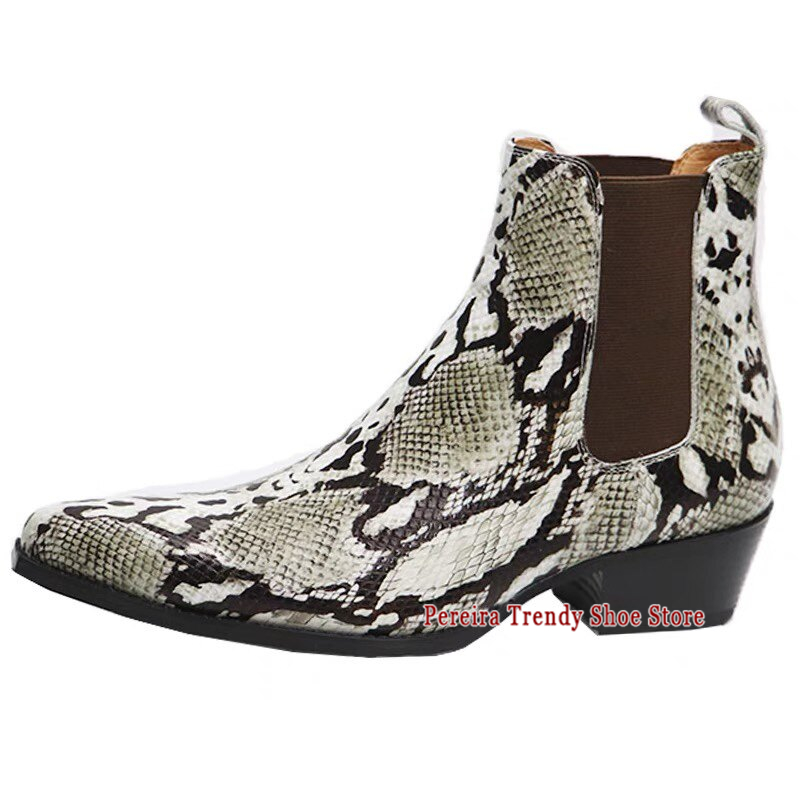 Sepatu Chelsea Kulit Bermotif  - Mens Fashion Dress Shoes ulasan dan harga