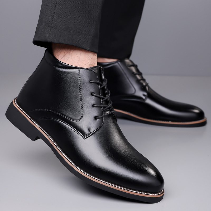 Sepatu bot kulit pria model hi - Mens Fashion Dress Shoes ulasan dan harga