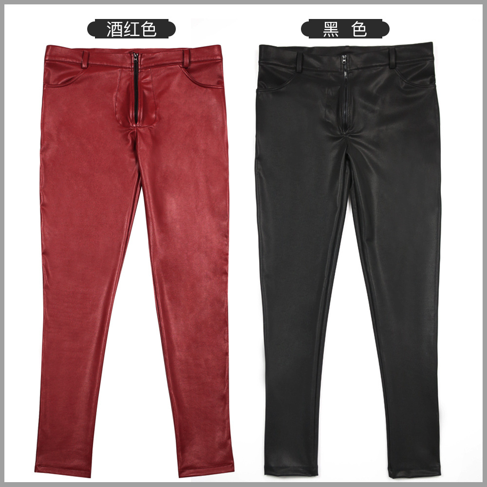 Jeans Skinny Kulit PU Pria Cel - Skinny Jeans Ripped ulasan dan harga