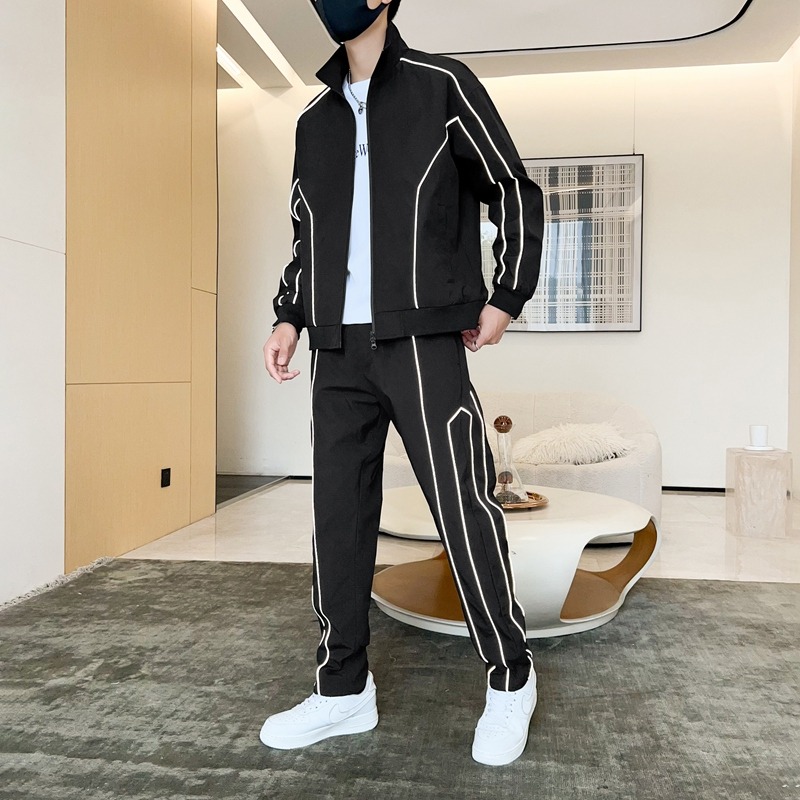 Setelan Fashion Olahraga Kasua - Men'S Fashion Zip Sweater ulasan dan harga