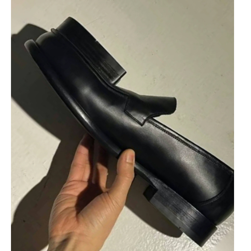 Sepatu Loafer Pria Hitam Ujung - Mens Fashion Dress Shoes ulasan dan harga