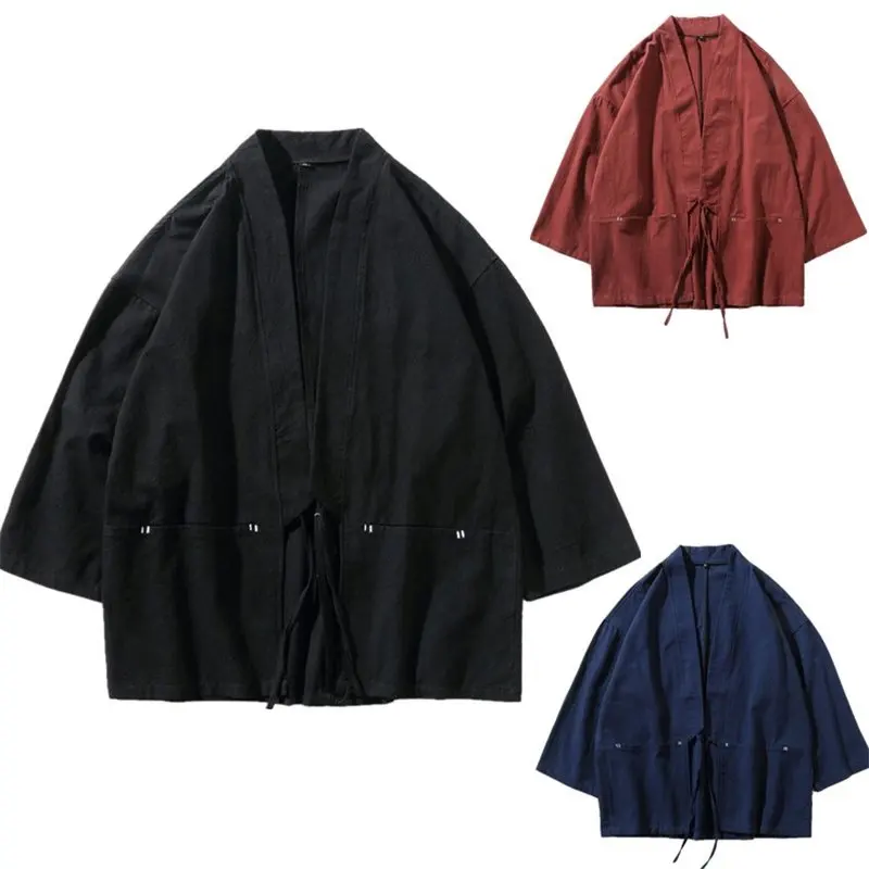 Tradisional Gaya Jepang Fashio - Men'S Fashion Zip Sweater ulasan dan harga
