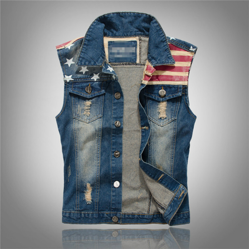 Rompi Denim Pria dengan Desain - Mens Fashion Denim Jacket ulasan dan harga