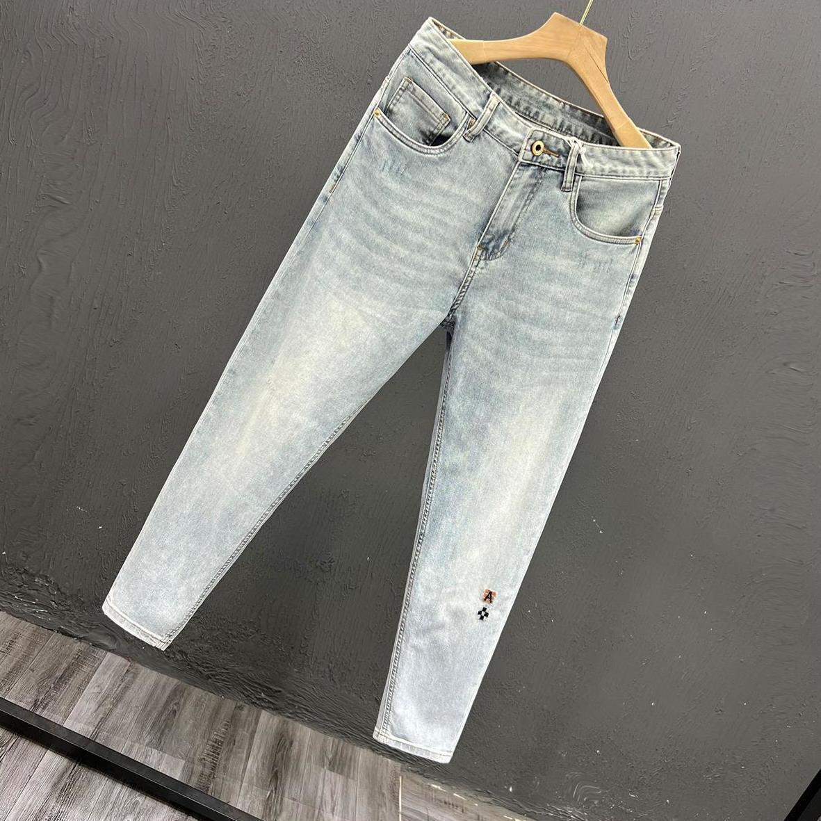 Celana Jeans Denim pria, celan - Skinny Jeans Ripped ulasan dan harga