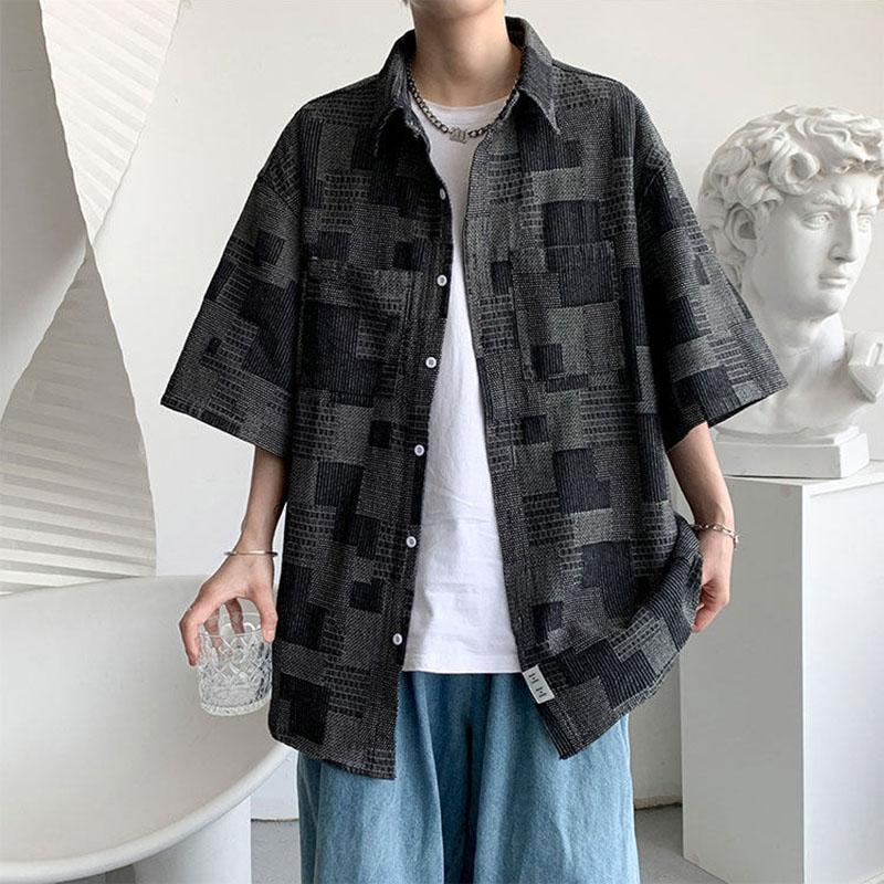 Kemeja Denim Lengan Pendek Pri - Mens Fashion Denim Jacket ulasan dan harga