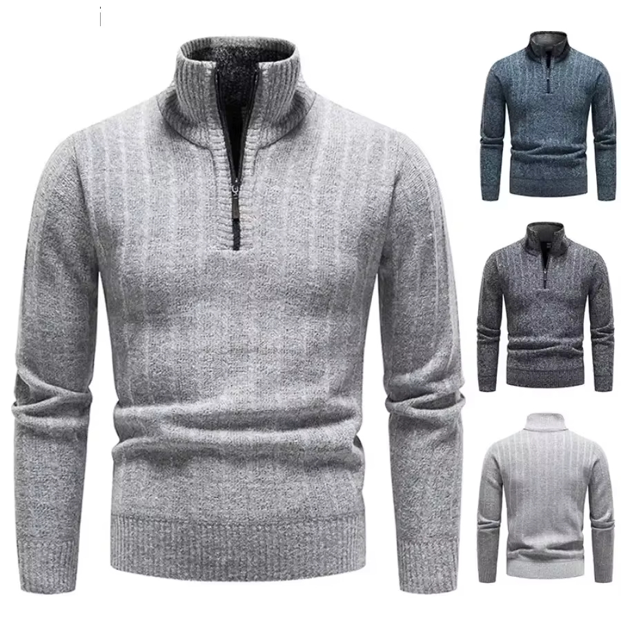 Sweater Pria Baru, Hangat, Mod - Men'S Fashion Zip Sweater ulasan dan harga