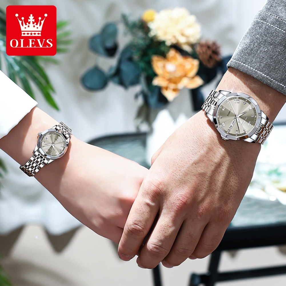 OLEVS Jam Tangan Pasangan Jam  - Mens Fashion In 1920 ulasan dan harga