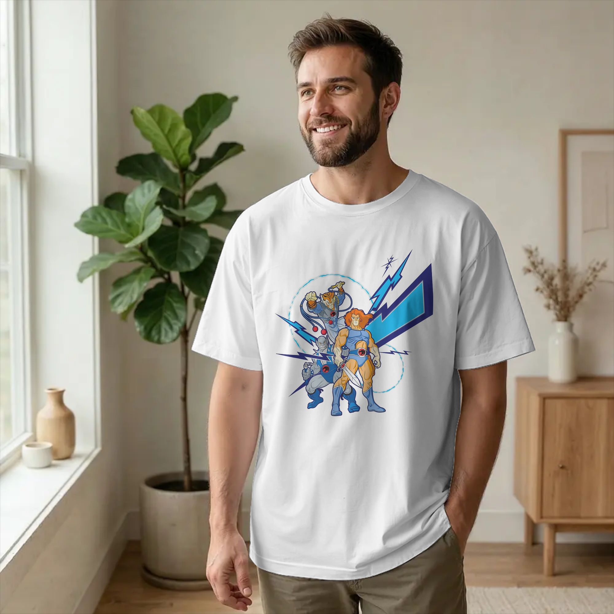 Kaos Streetwear Lion Cool Anim - Men'S Fashion From The 80S ulasan dan harga