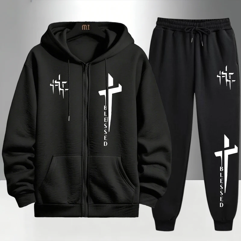 Setelan Training Pria Motif Sa - Men'S Fashion Hoodie ulasan dan harga