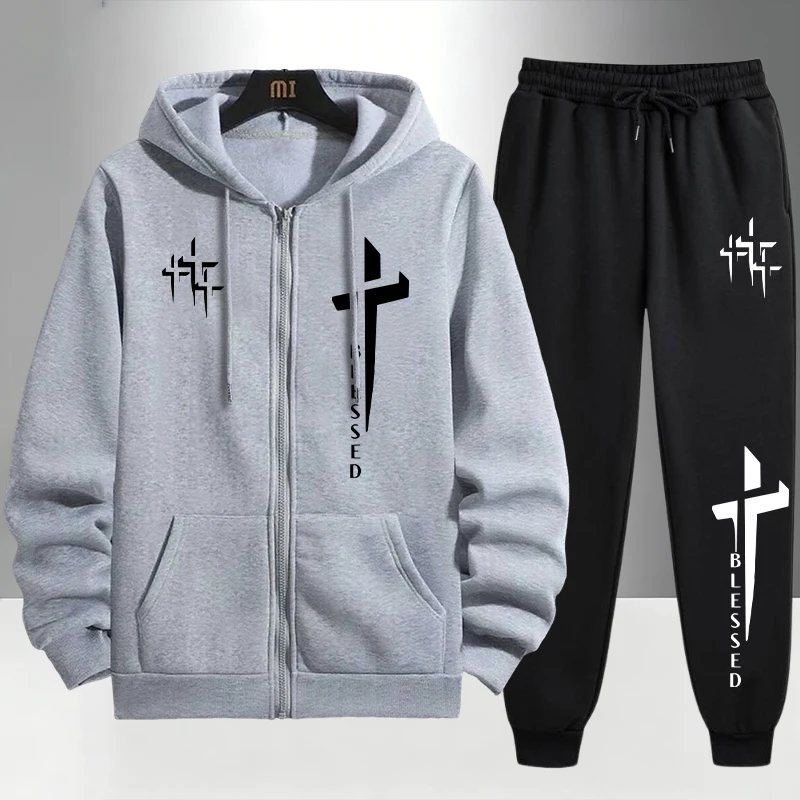 Setelan Training Pria Motif Sa - Men'S Fashion Hoodie ulasan dan harga